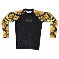 Rash Guard Long Sleeve Black Snake Print