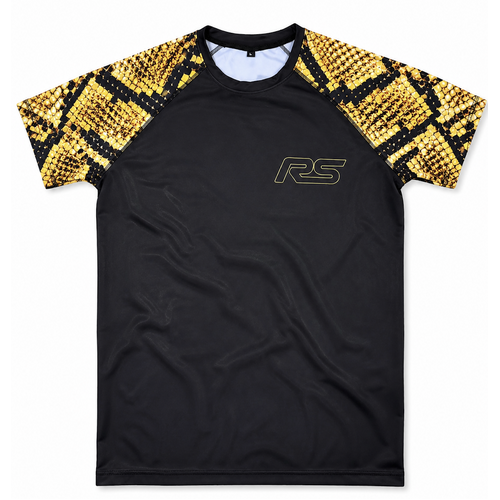 Rash Guard Short Sleeve Black Snake Print SIZE: 2XL